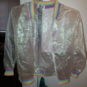 Sheer Iridescent Jacket (MEDIUM)